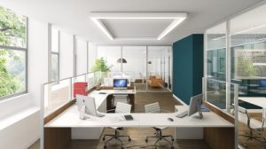 modern office blue