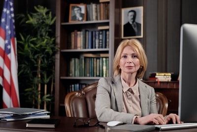 lawyer at desk