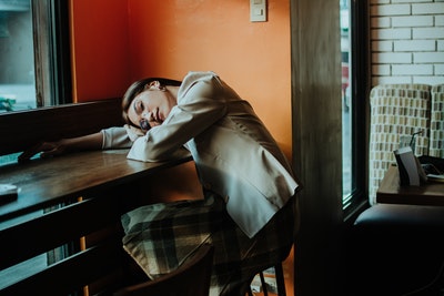 sleeping at desk