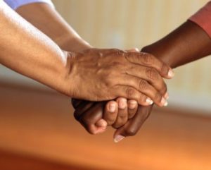 hands together