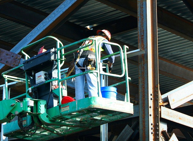 construction work on lift