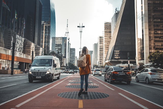 woman traveling