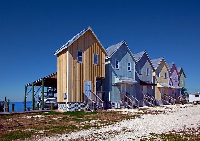 Row of vacation houses
