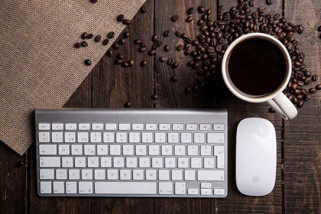 coffee and a computer